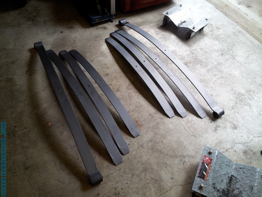 Ol’ Blue ’71 Chevy New front suspension with leaf spring sliders