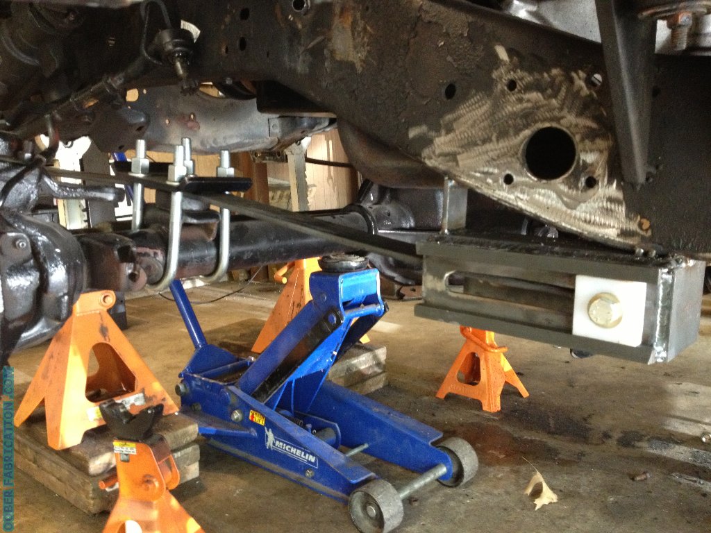 Ol’ Blue ’71 Chevy New front suspension with leaf spring sliders