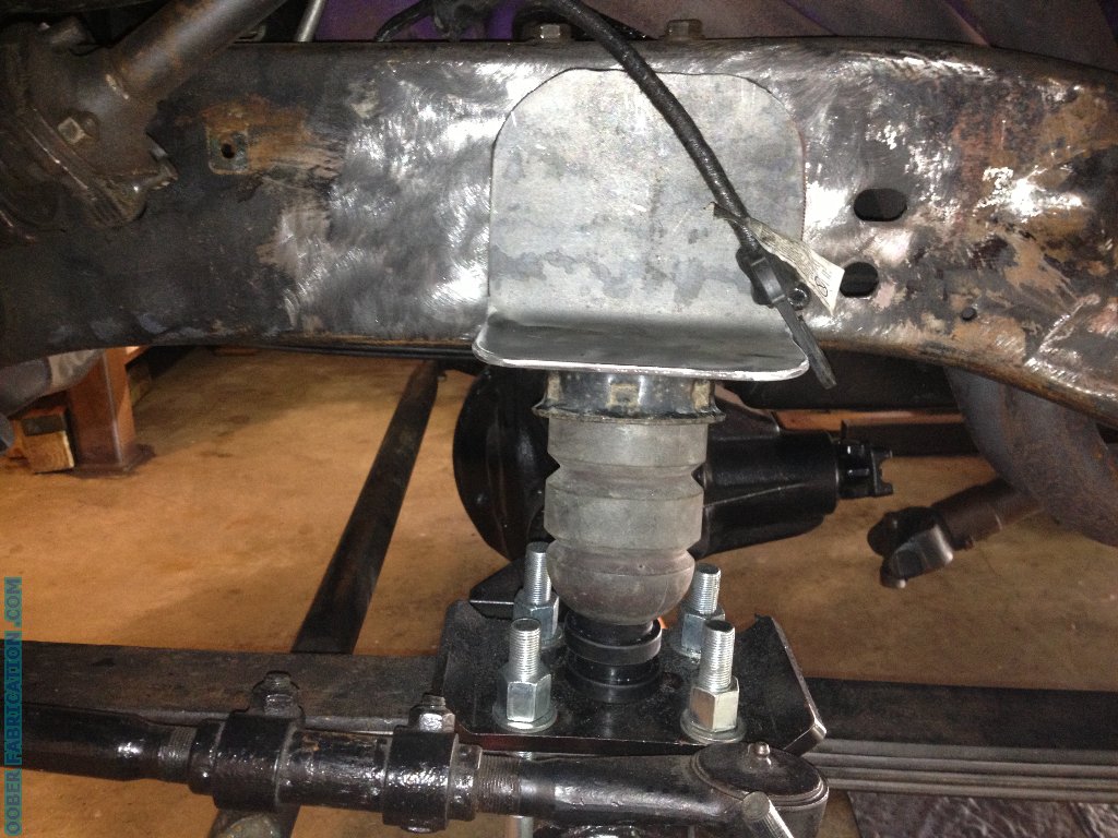 Ol’ Blue ’71 Chevy New front suspension with leaf spring sliders